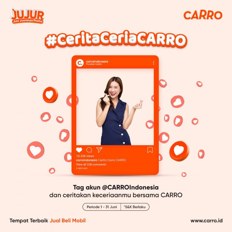 Promo cerita ceria carro di sosial media